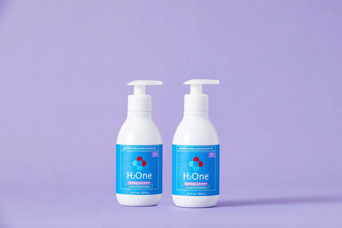 H2One Calming Lavender Hand Sanitizer Gel | 250 ML | 2 Pack | 75 Perce